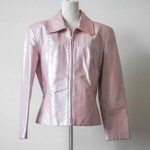 Bubblegum Pink Danier Leather Jacket